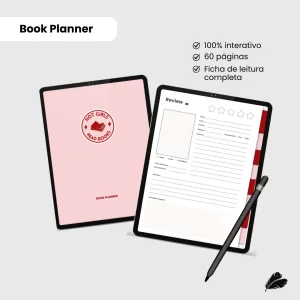 Planner de Leitura Digital | Interativo com 60 páginas (Hot Girls Read Books)